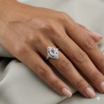انگشتر  زنانه نقره عیار۹۲۵ رکاب  ماشینی طرح لوزی - Image 3